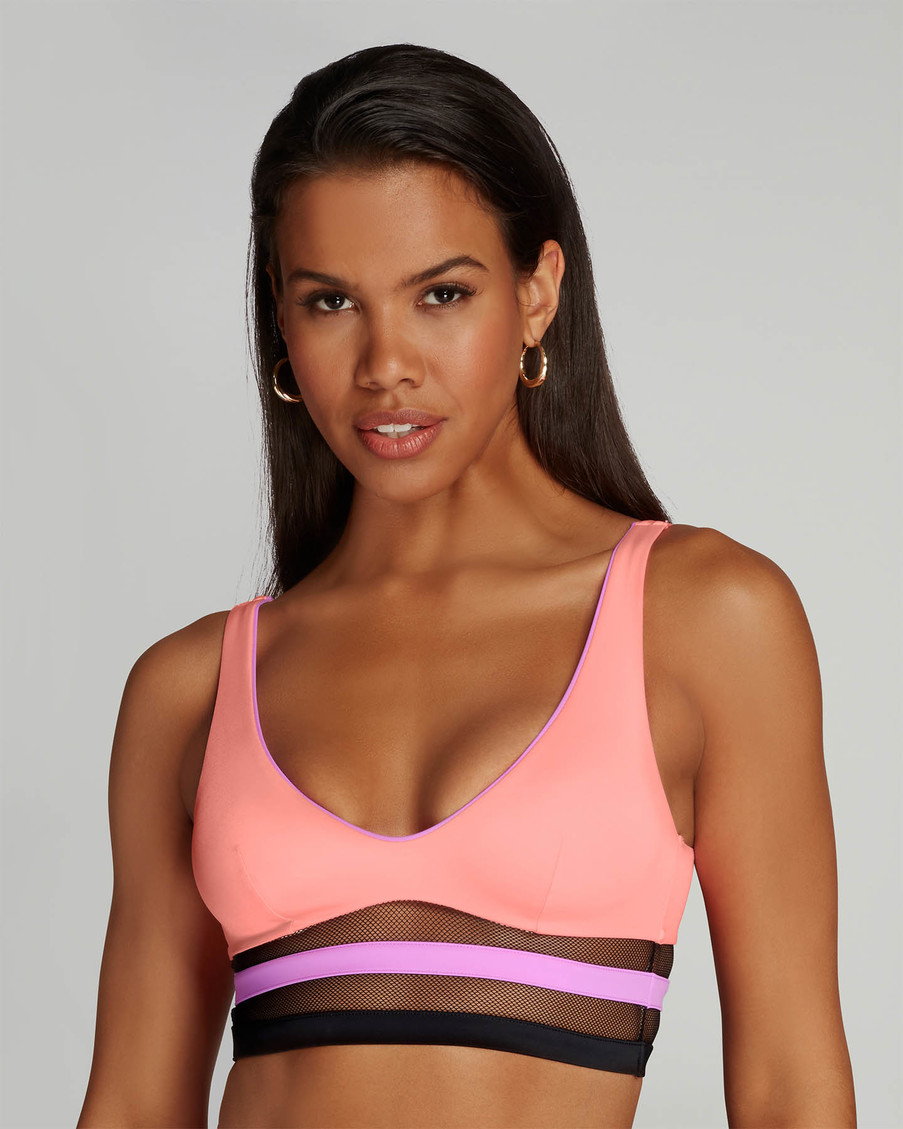 Коралловый топ купальника Zenaya