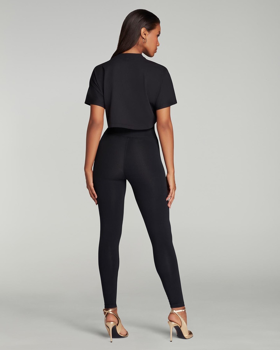 Черный кроп-топ с пайетками Rayley