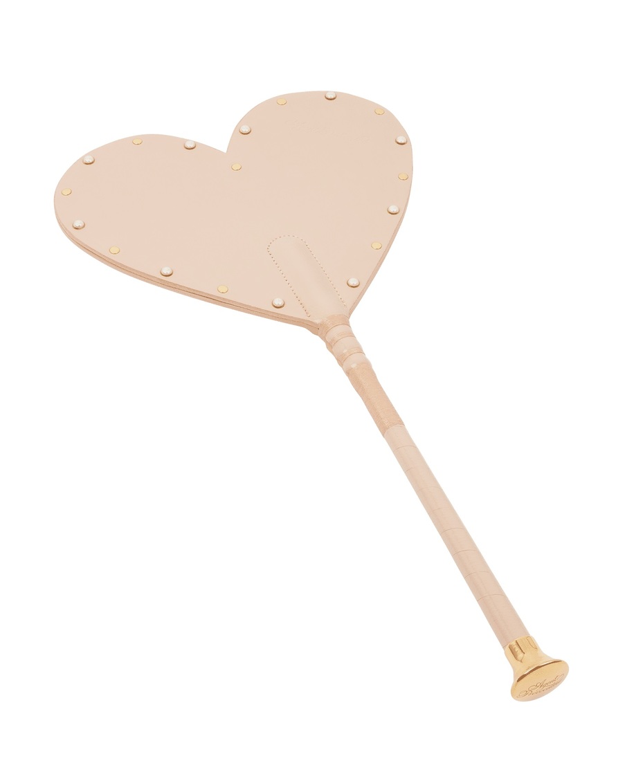 Розовая кожаная хлопушка Roxana