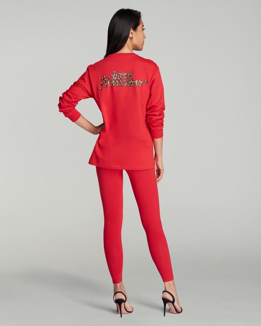 Красный лонгслив Rayley