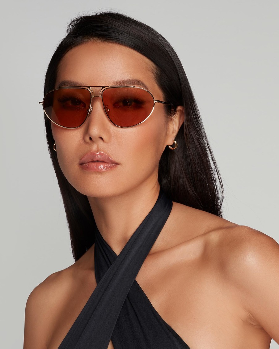 Золотые солнцезащитные очки Kelie Agent Provocateur – купить за 39 900 р.