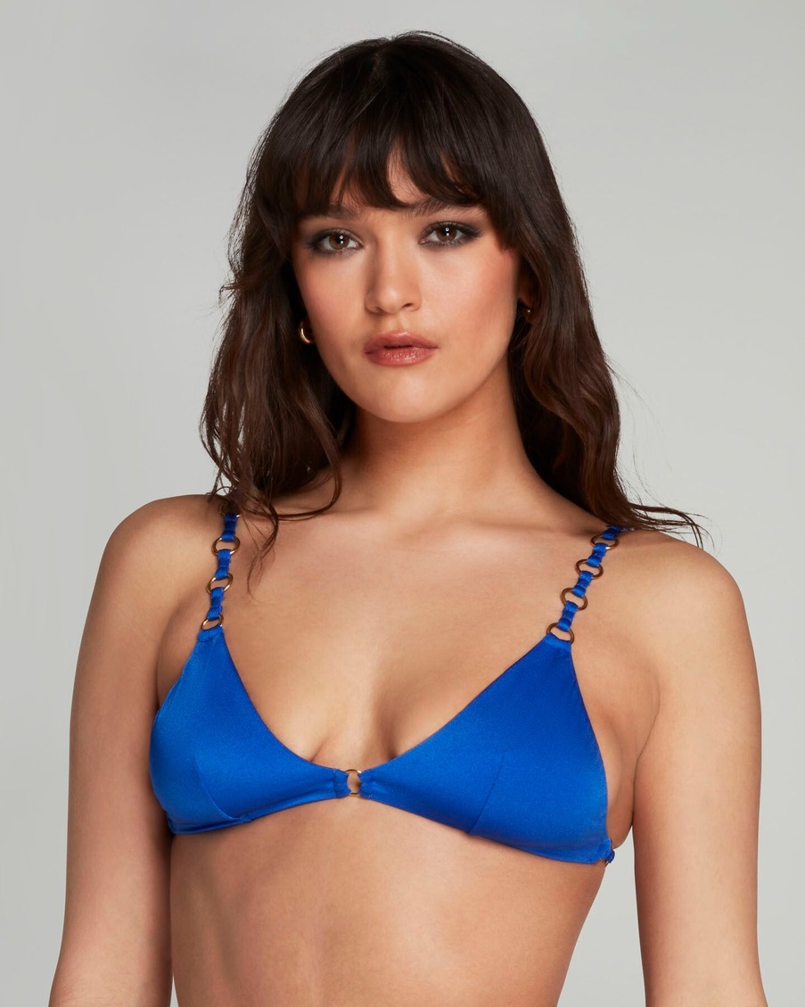 Синий топ купальника Ashia