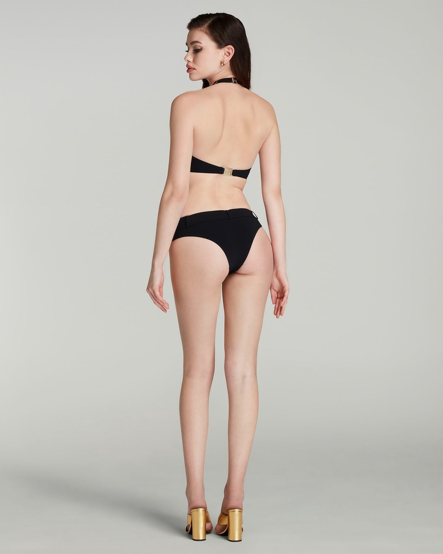 Черный топ-бандо купальника Laurella