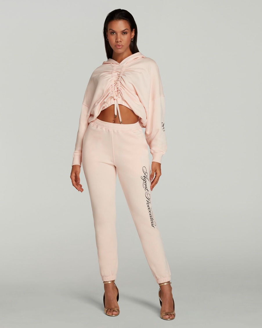 Бледно-розовое худи на кулиске Rayley