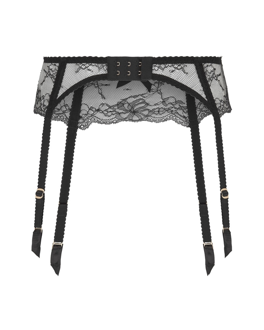 Черный пояс для чулок Isedora