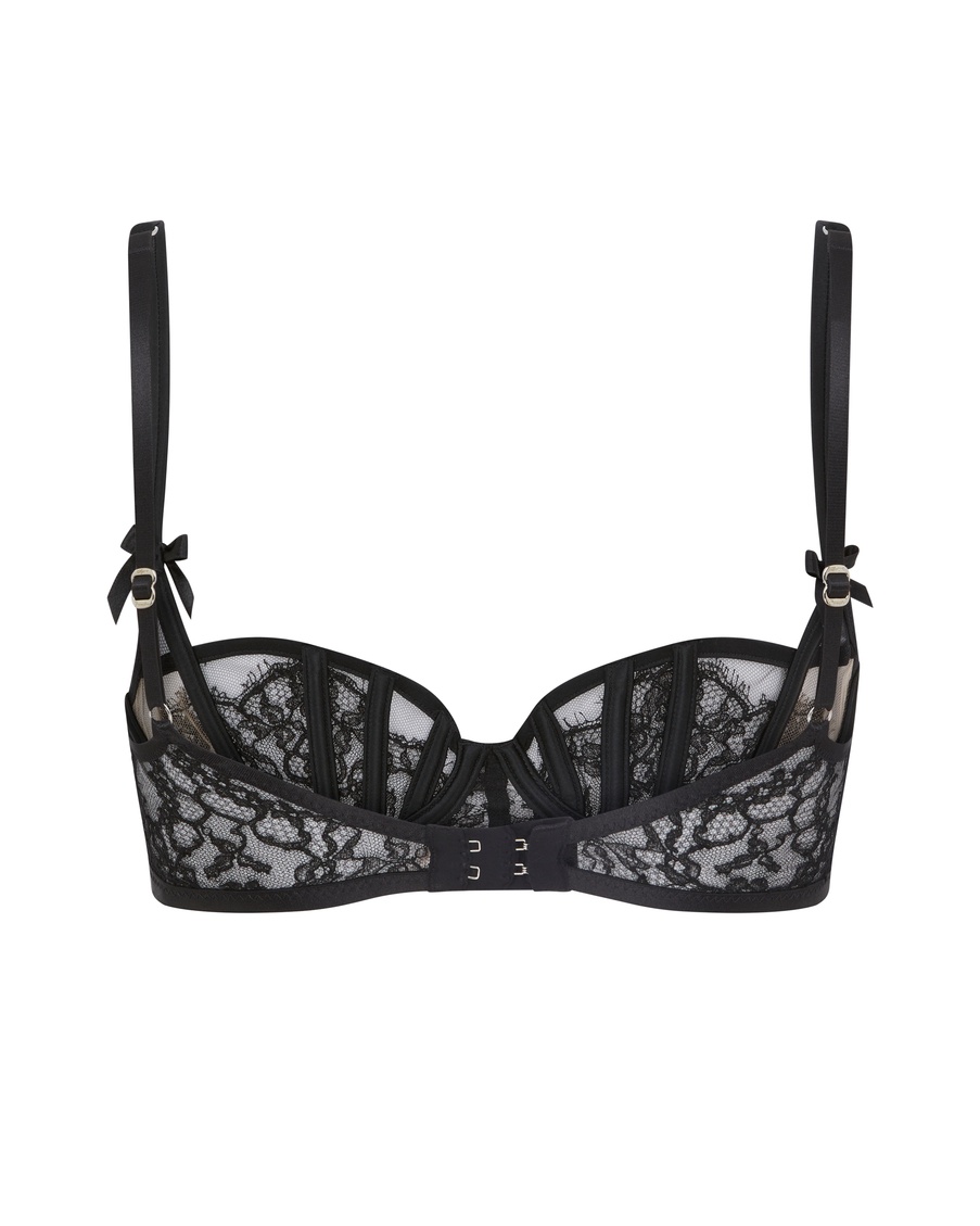 Черный бюстгальтер балконет Caitriona
