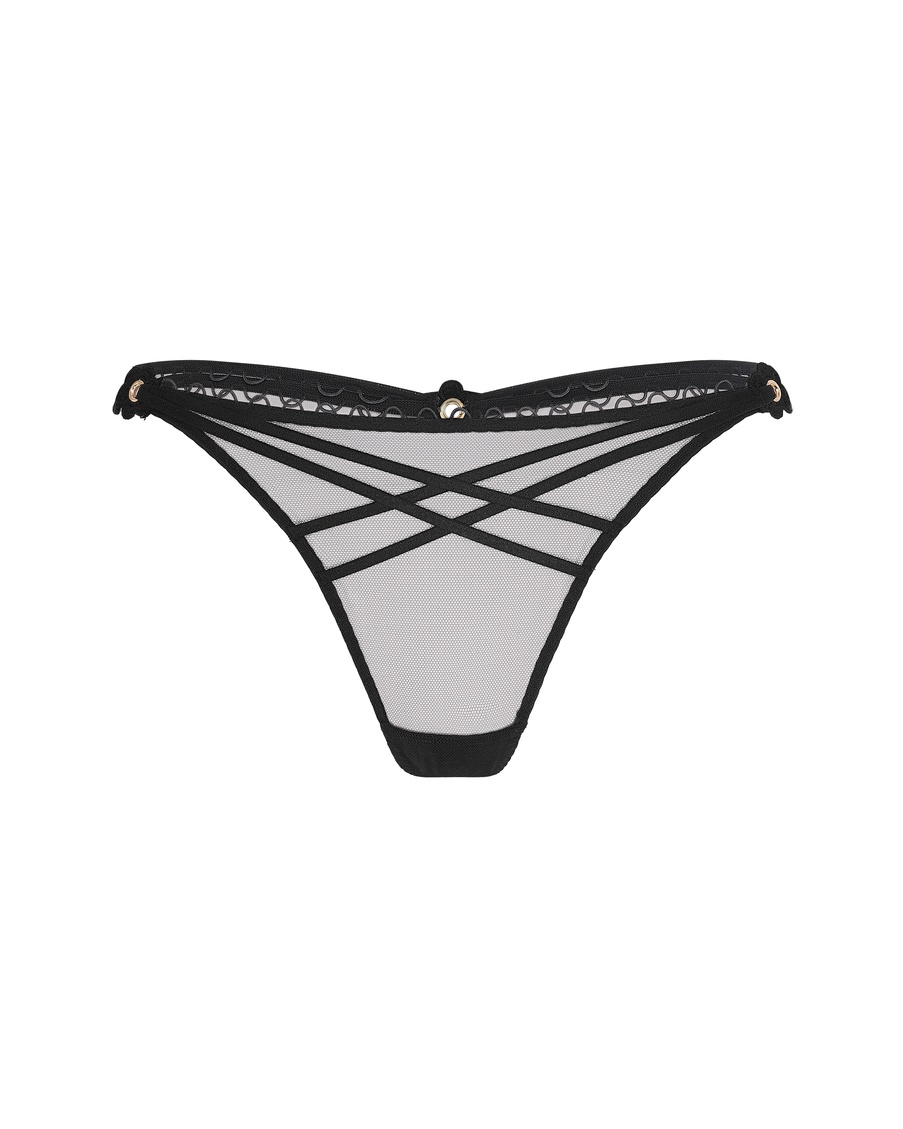 Черные трусы стринги Doretta