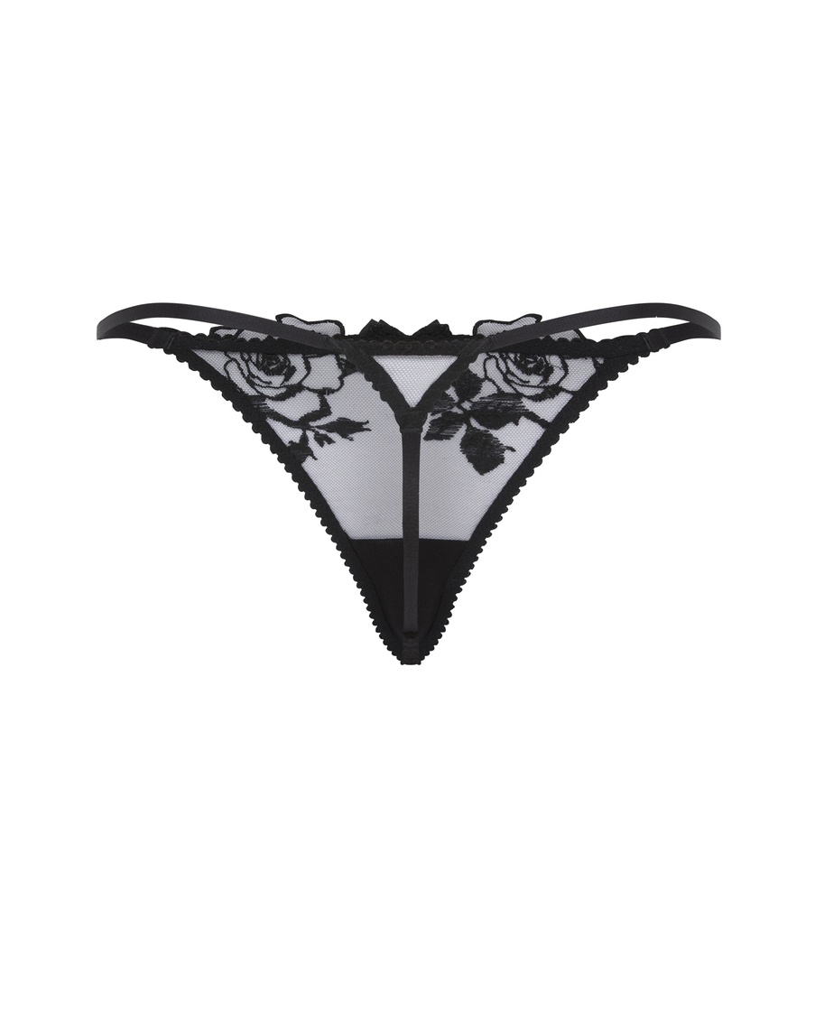 Черные трусы стринги Callypso