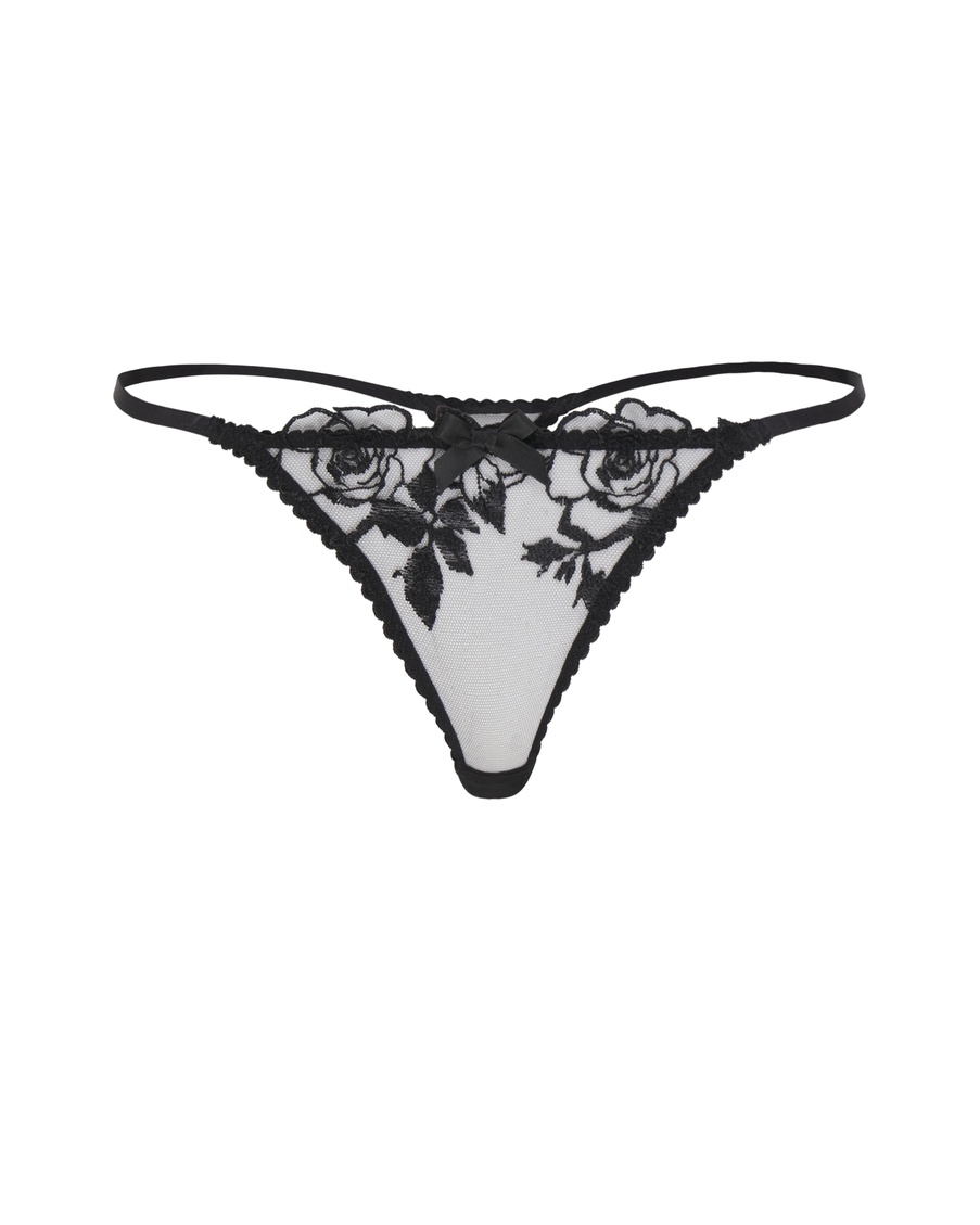 Черные трусы стринги Callypso