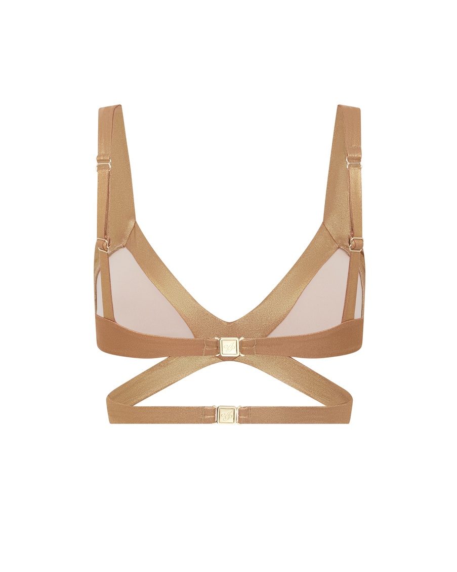 Золотой топ купальника Mazzy