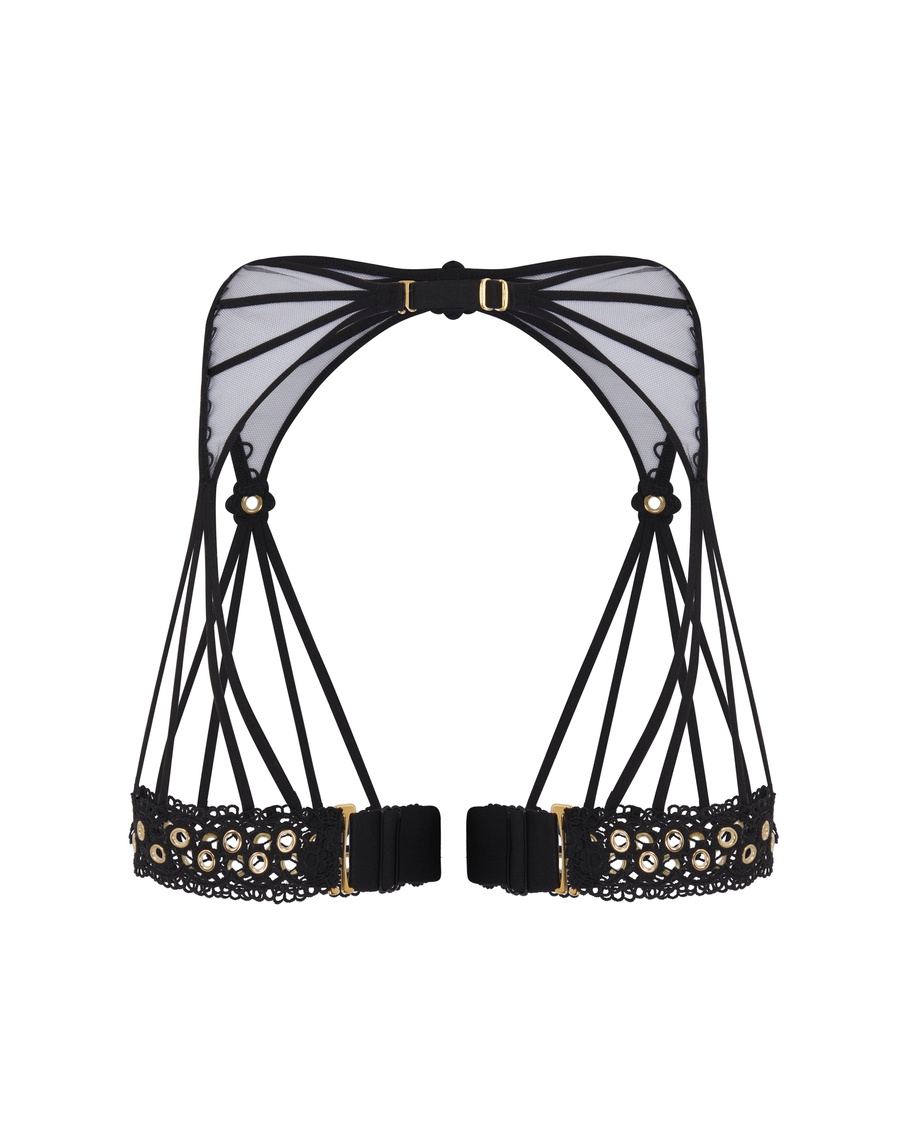 Черный пояс для чулок Doretta