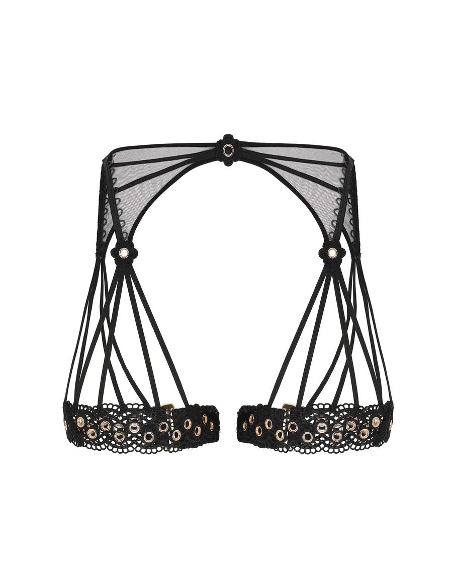 Черный пояс для чулок Doretta