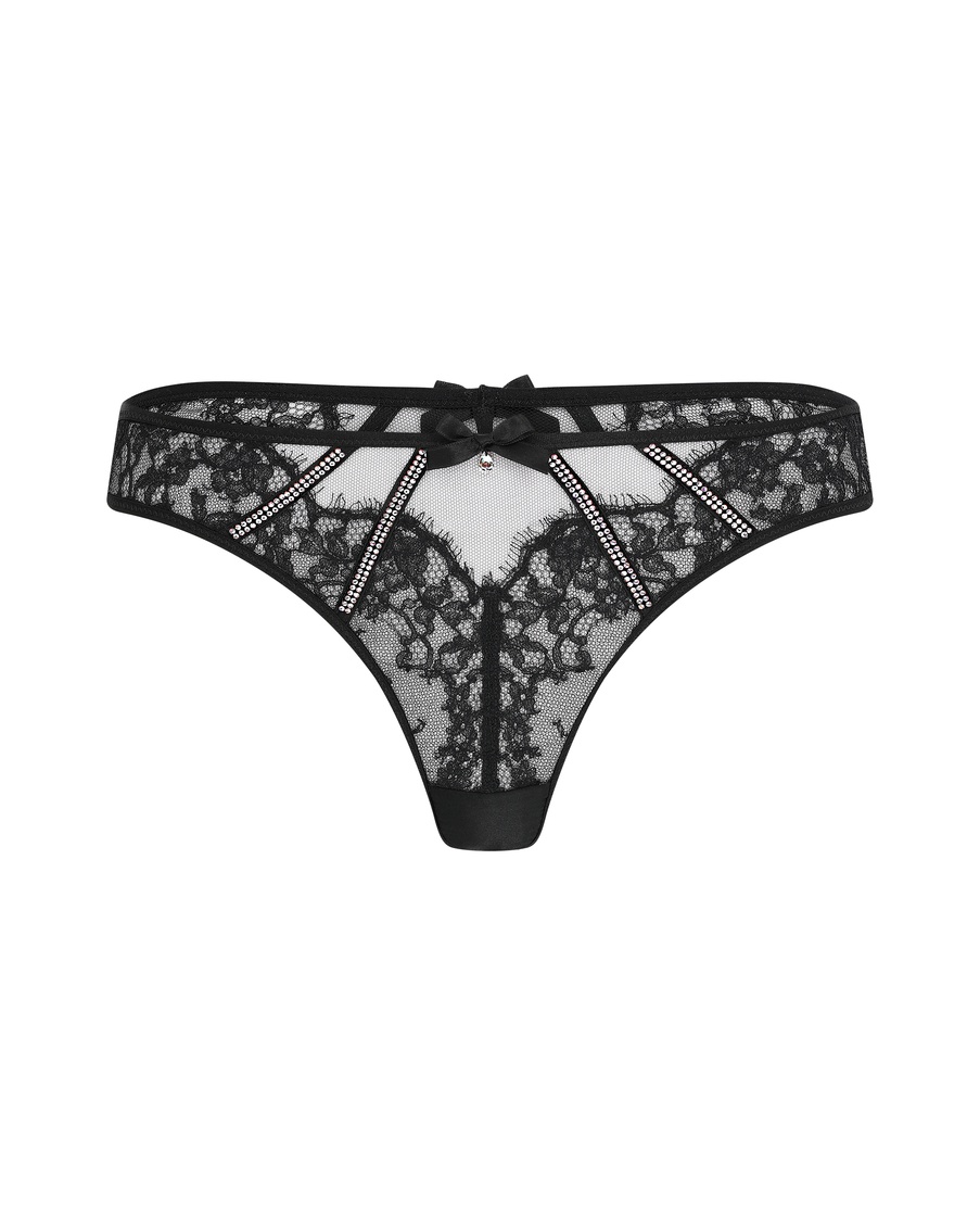 Черные трусы стринги Caitriona