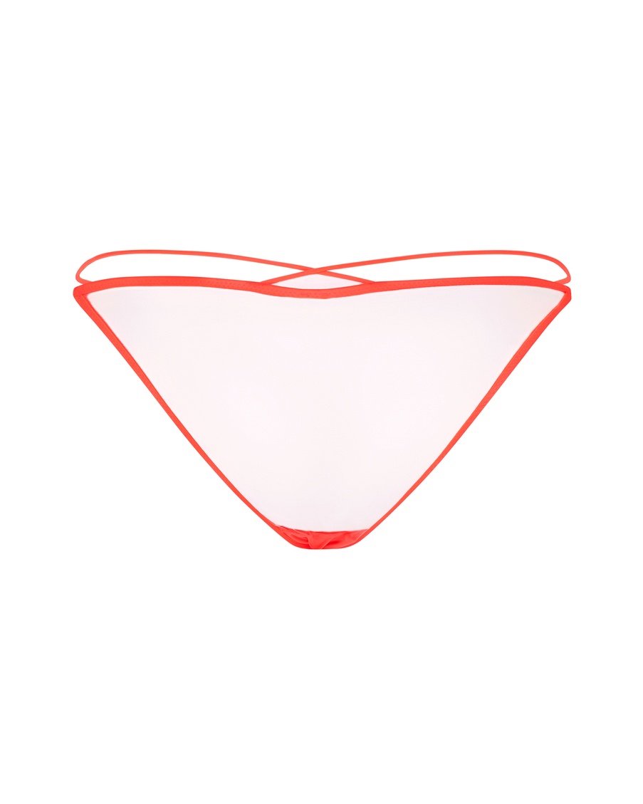 Оранжевые прозрачные классические трусы Zella