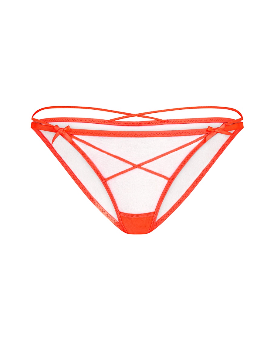 Оранжевые прозрачные классические трусы Zella