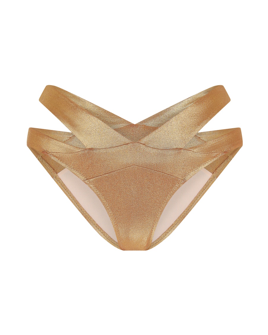 Золотые плавки купальника Mazzy