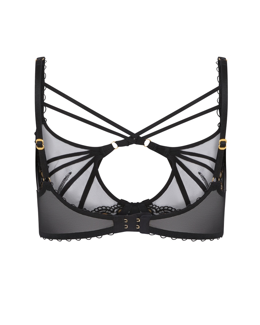 Черный бюстгальтер с мягкой чашкой Doretta