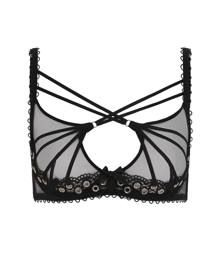 Черный бюстгальтер с мягкой чашкой Doretta