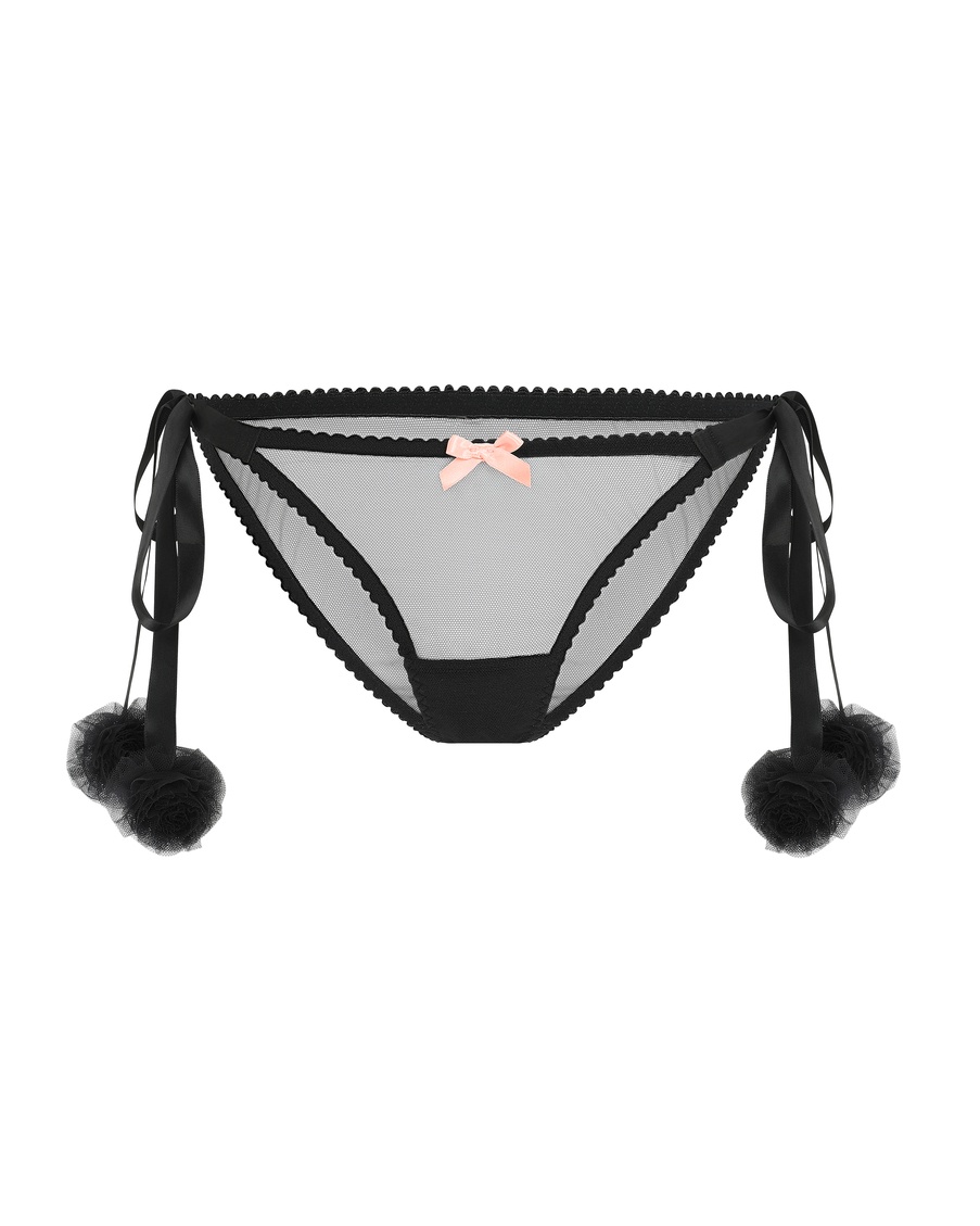 Черные классические трусы на завязках Tease Me