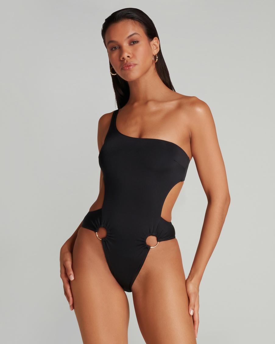 Черный слитный купальник Lissie