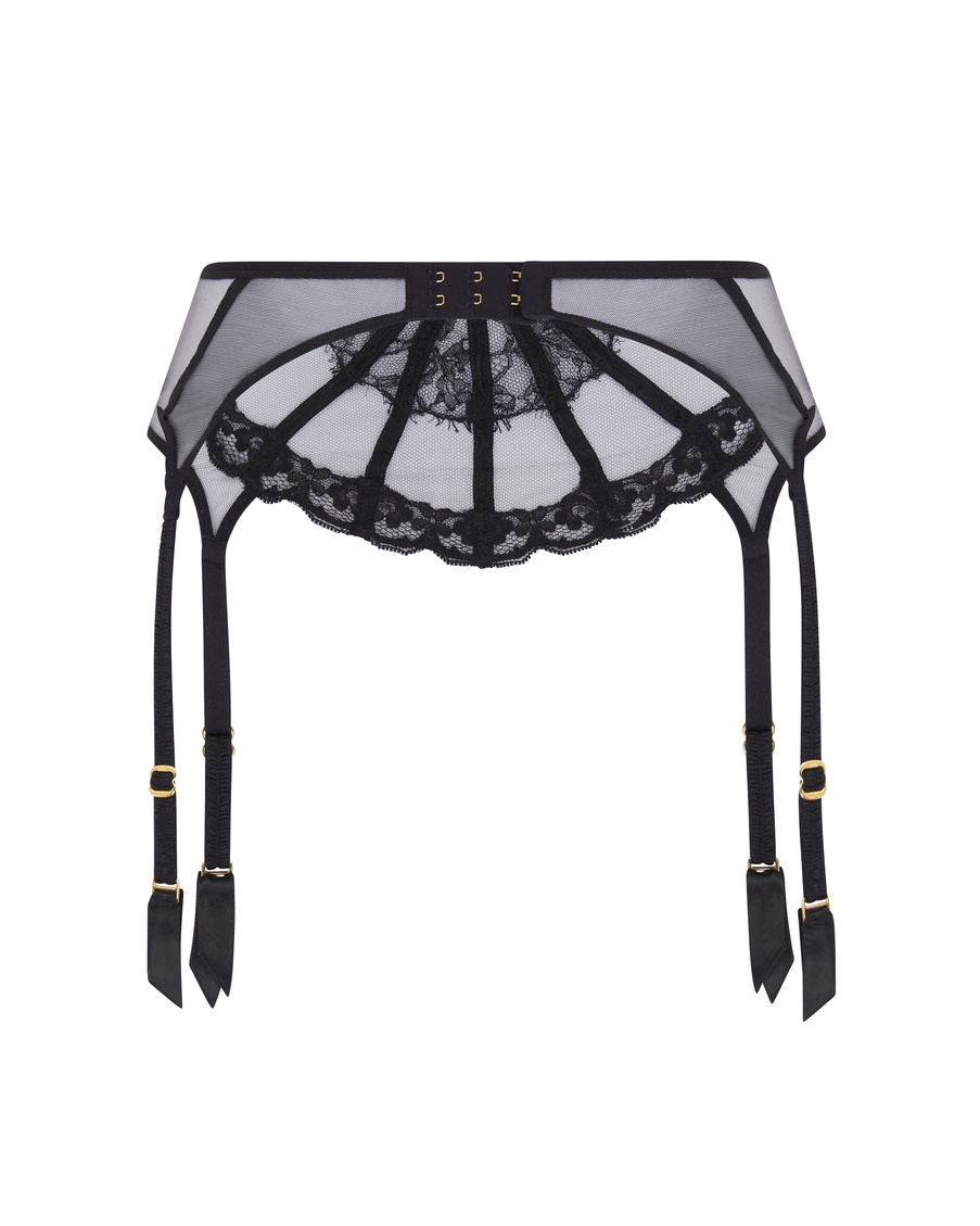 Черный пояс для чулок Mariann