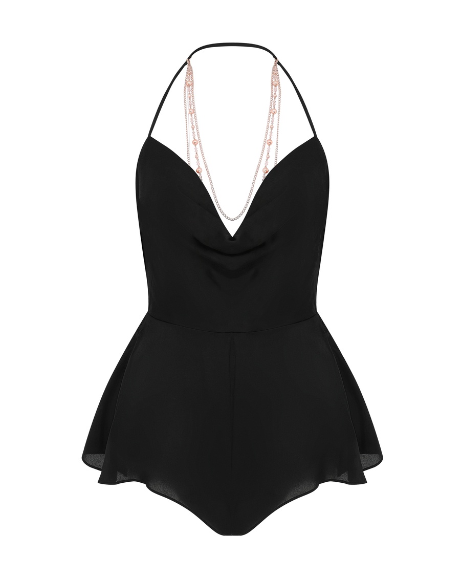 Черный комбинезон Eleana