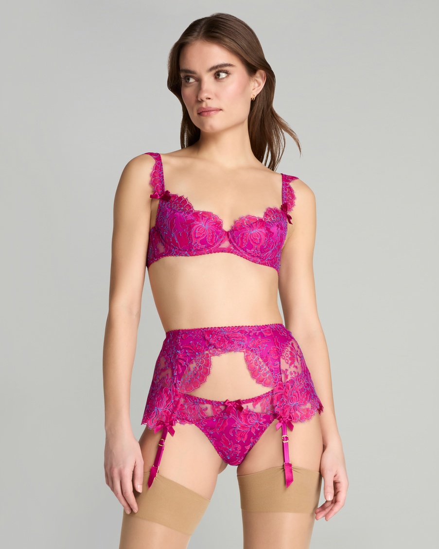 Пояс для чулок цвета маджента Emiliana