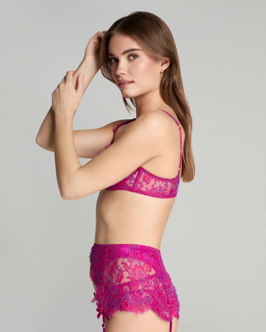 Пояс для чулок цвета маджента Emiliana