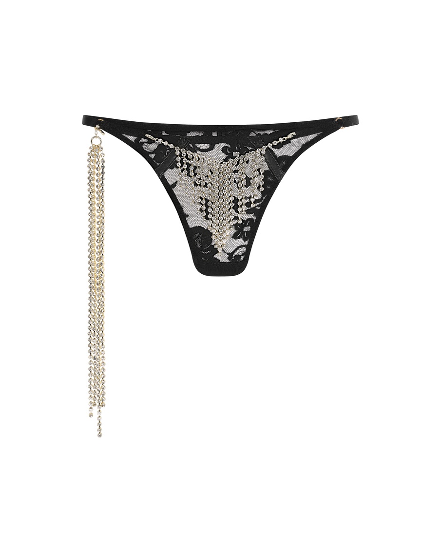 Черные трусы стринги Tiaria