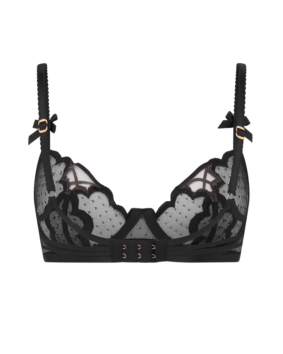 Черный бюстгальтер балконет Katanah