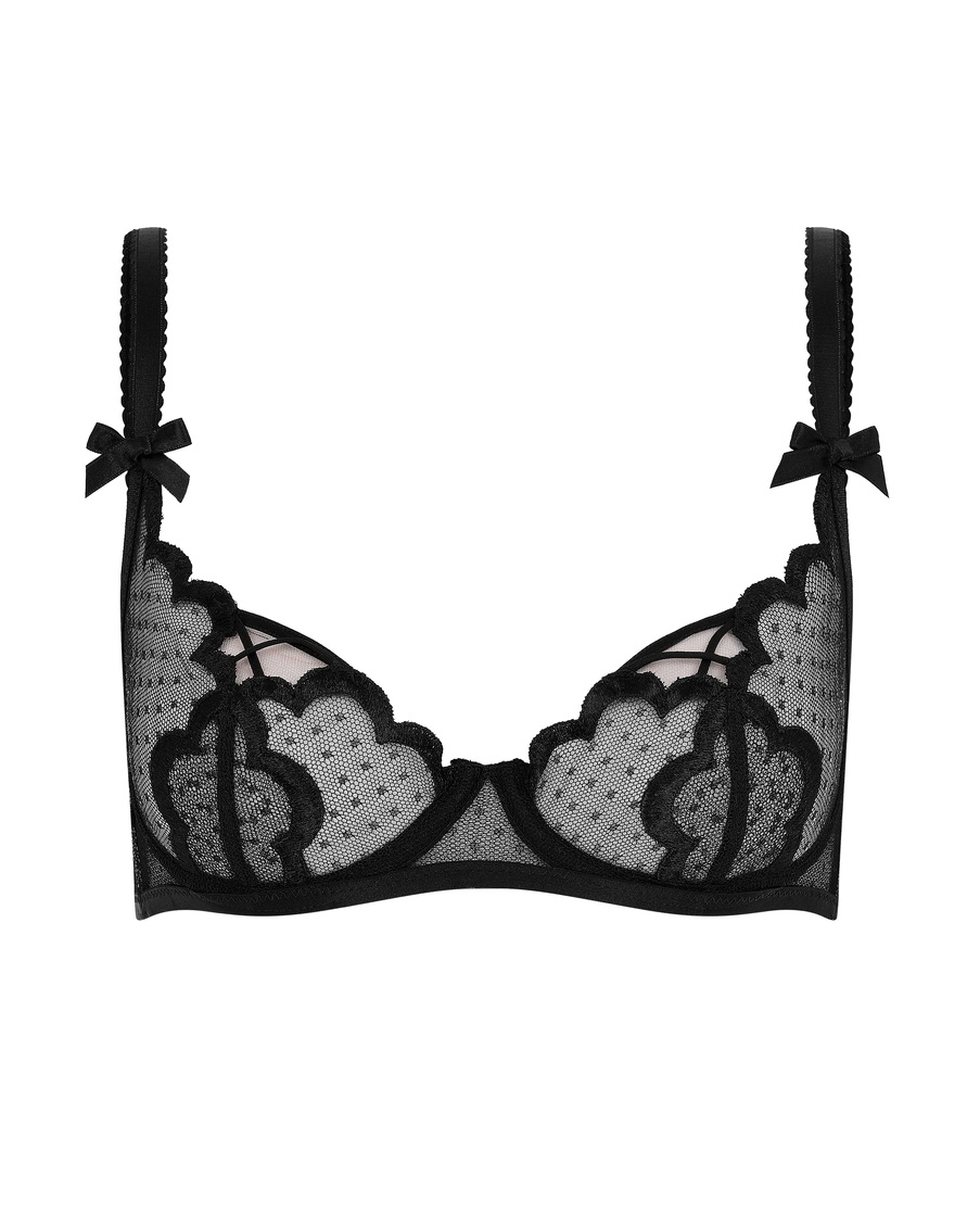 Черный бюстгальтер балконет Katanah