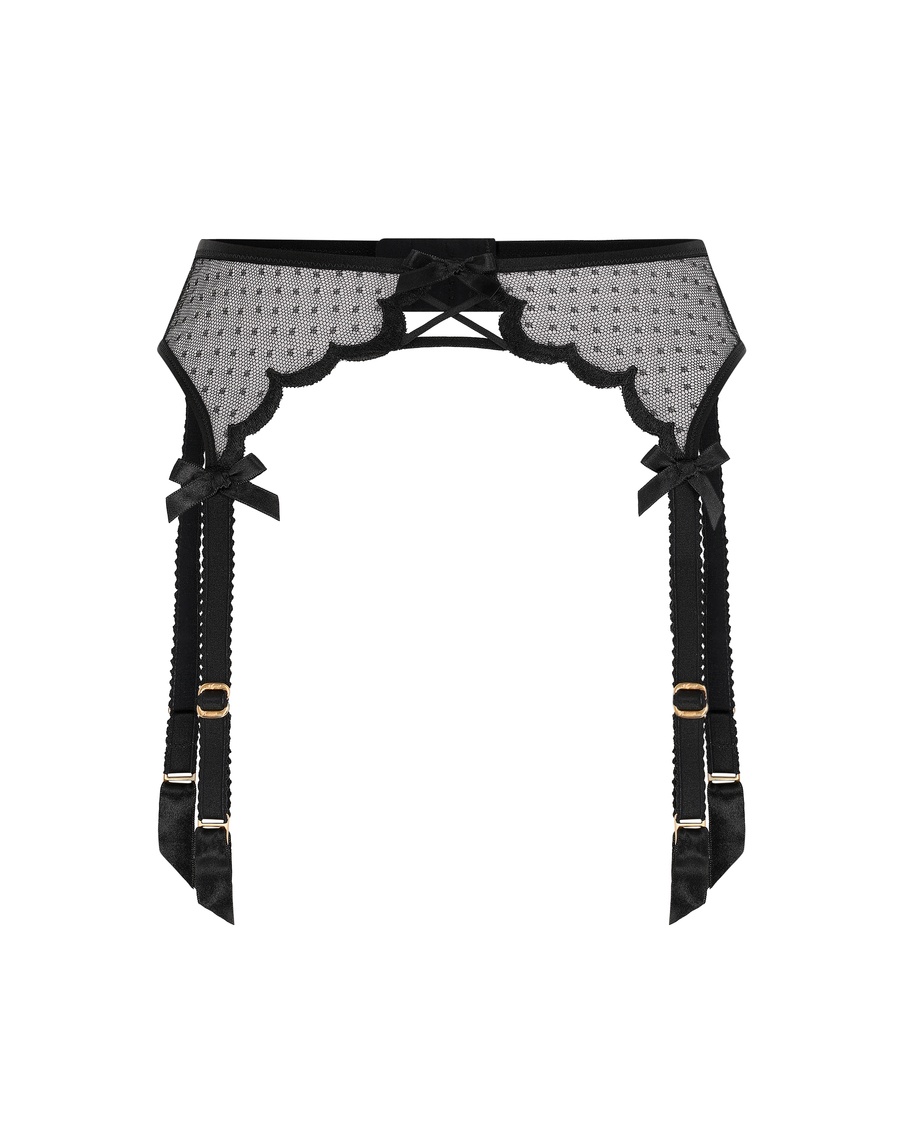 Черный пояс для чулок Katanah