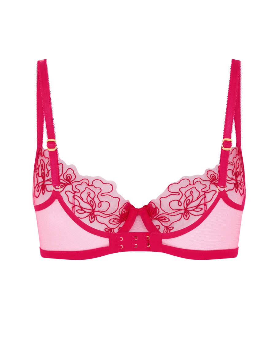 Розовый бюстгальтер с мягкой чашкой Juni