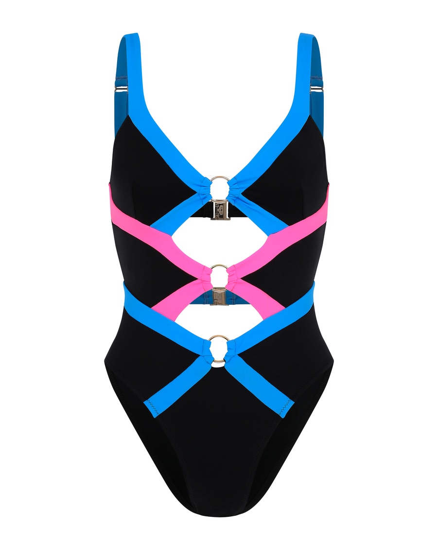 Разноцветный слитный купальник Imizia