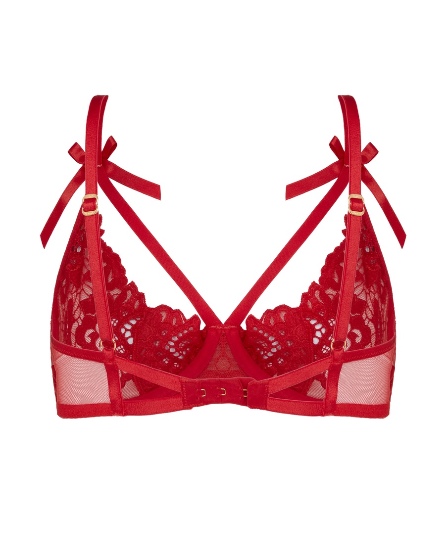 Красный бюстгальтер с открытой чашкой Cendrillon