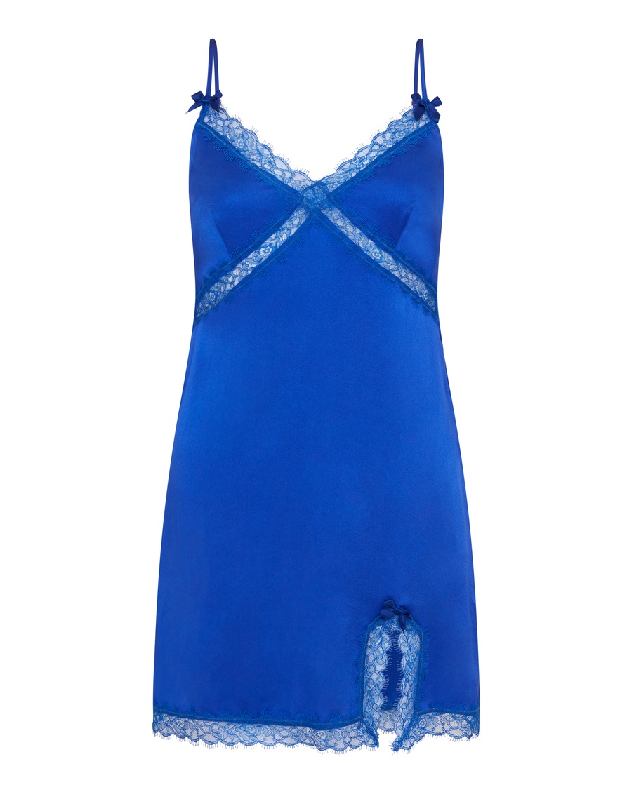 Синяя короткая сорочка Gisele