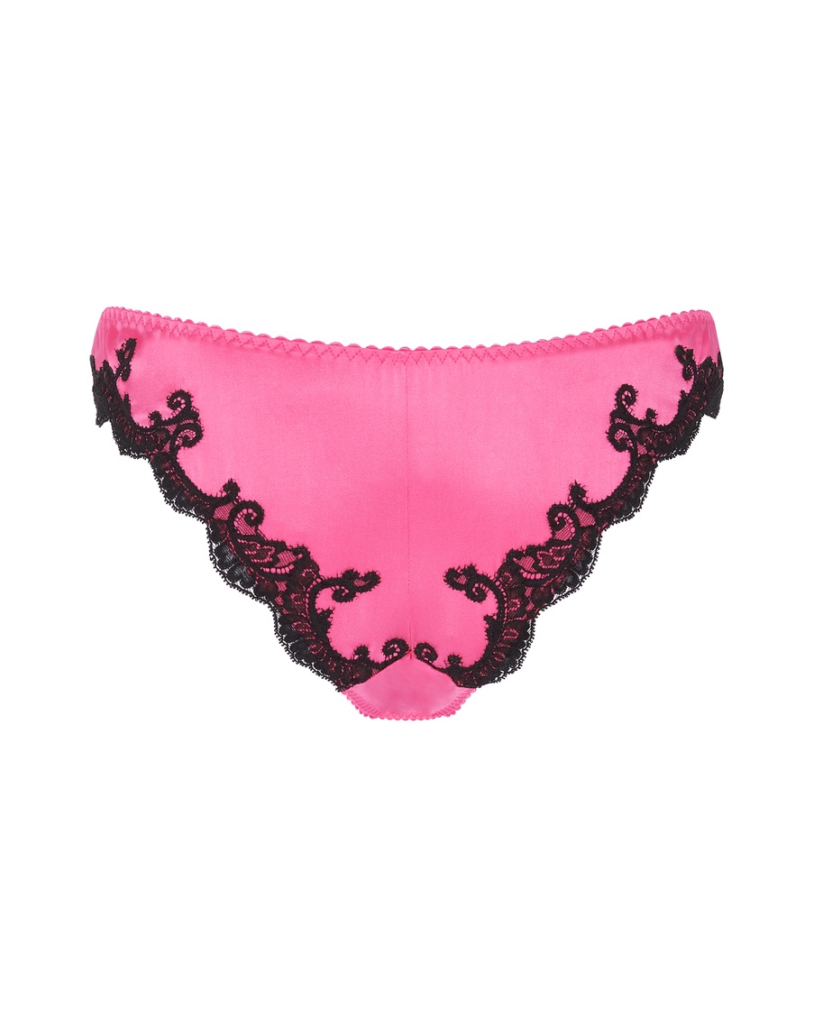 Розовые шелковые классические трусы Molly