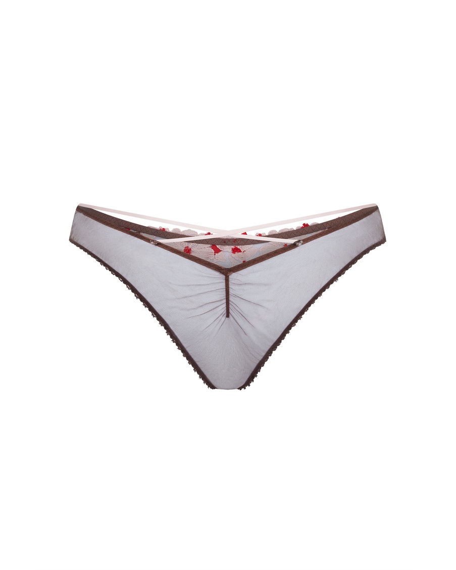 Коричнево-розовые классические трусы Dawne