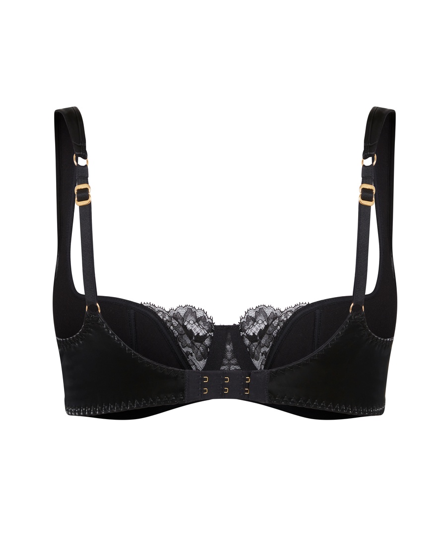 Черный бюстгальтер балконет Rivere