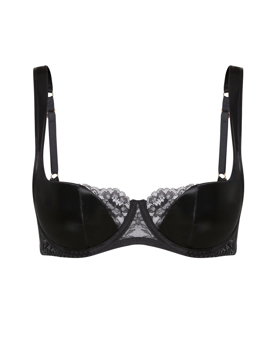 Черный бюстгальтер балконет Rivere