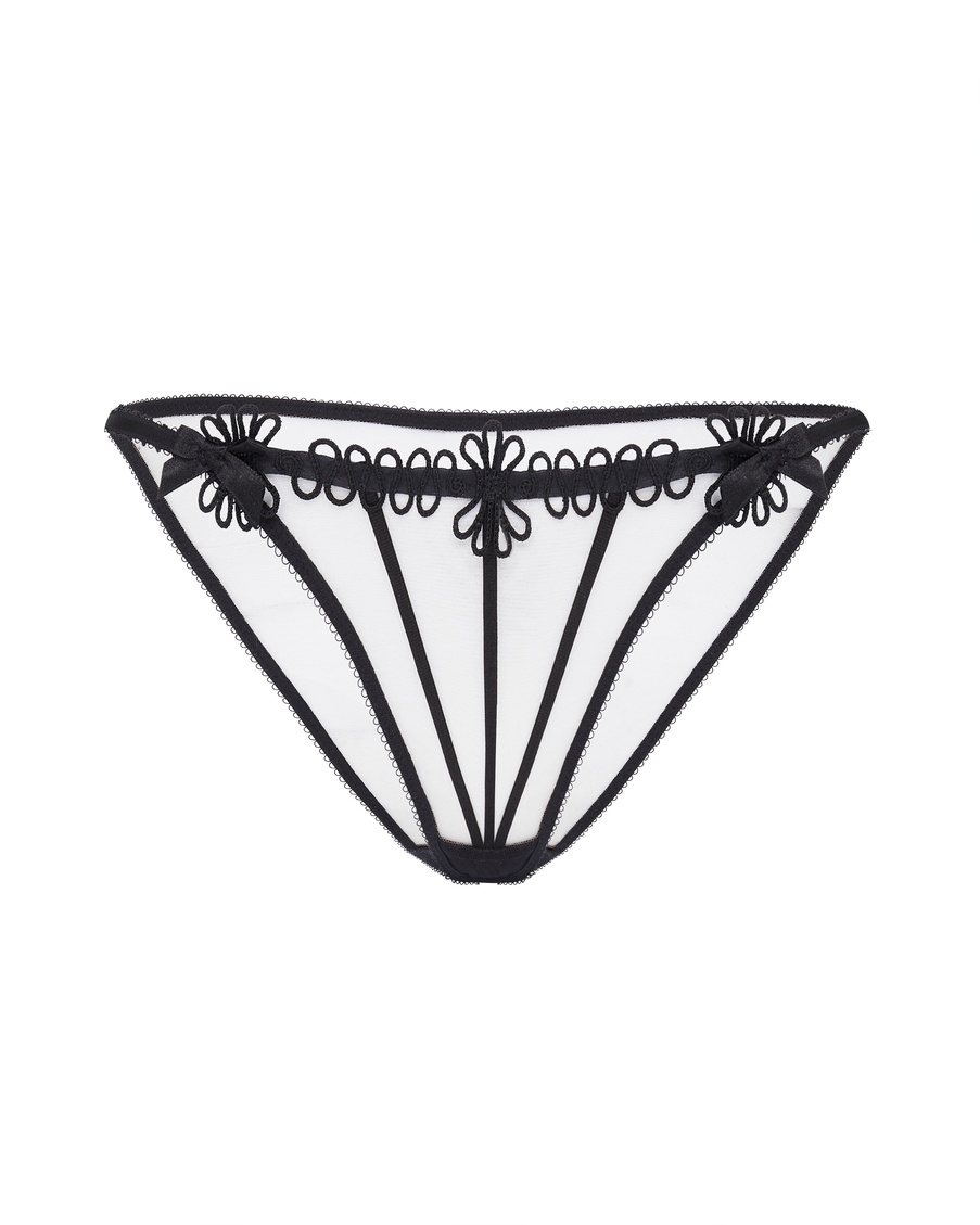 Черные прозрачные классические трусы Coletta