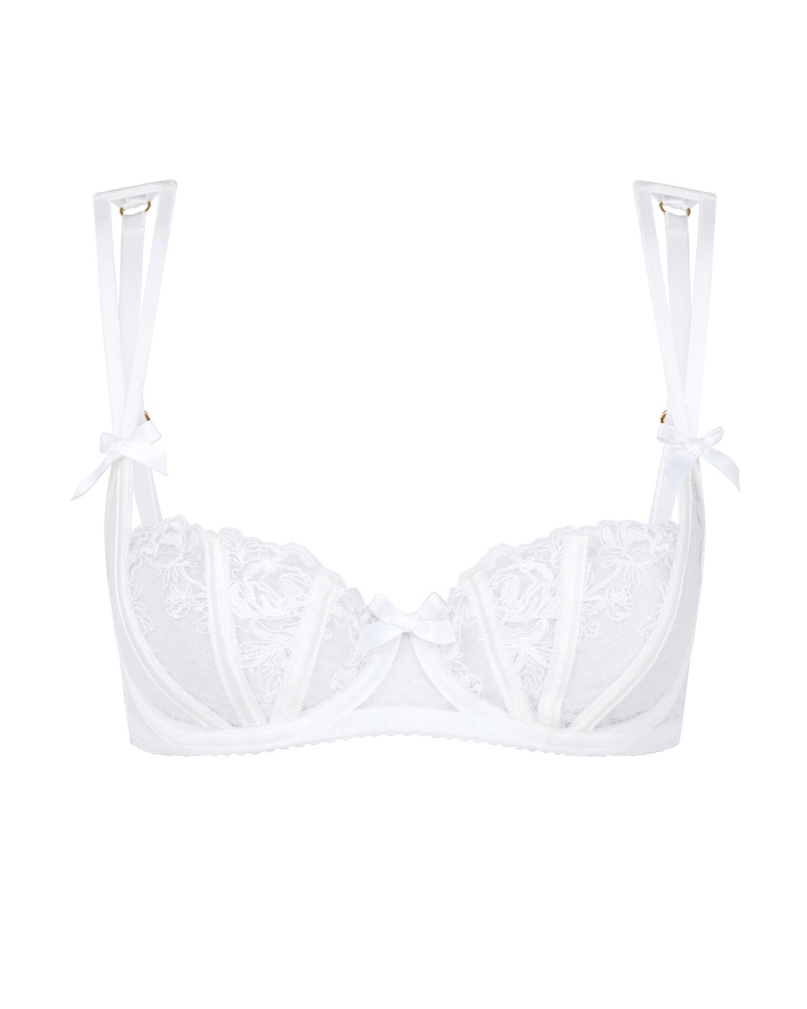 Белый бюстгальтер балконет Rosia