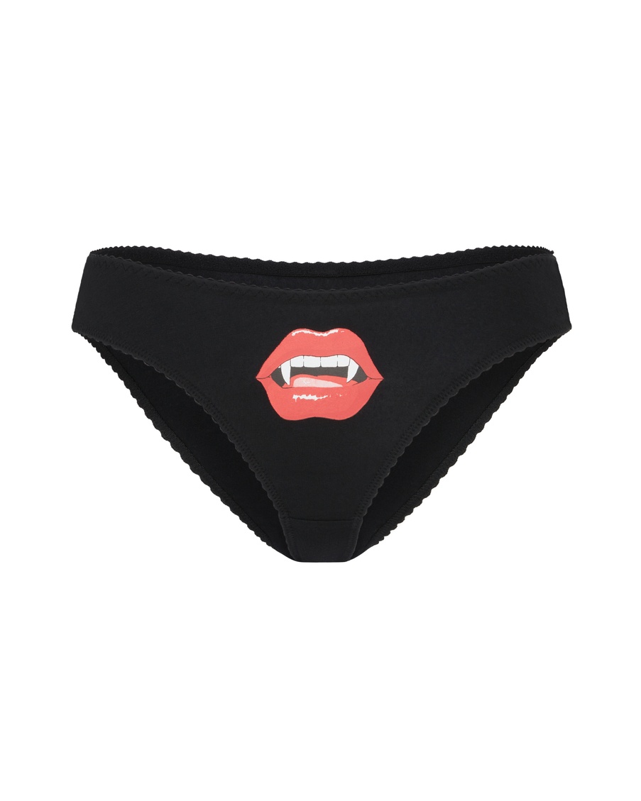 Черные классические трусы Horror