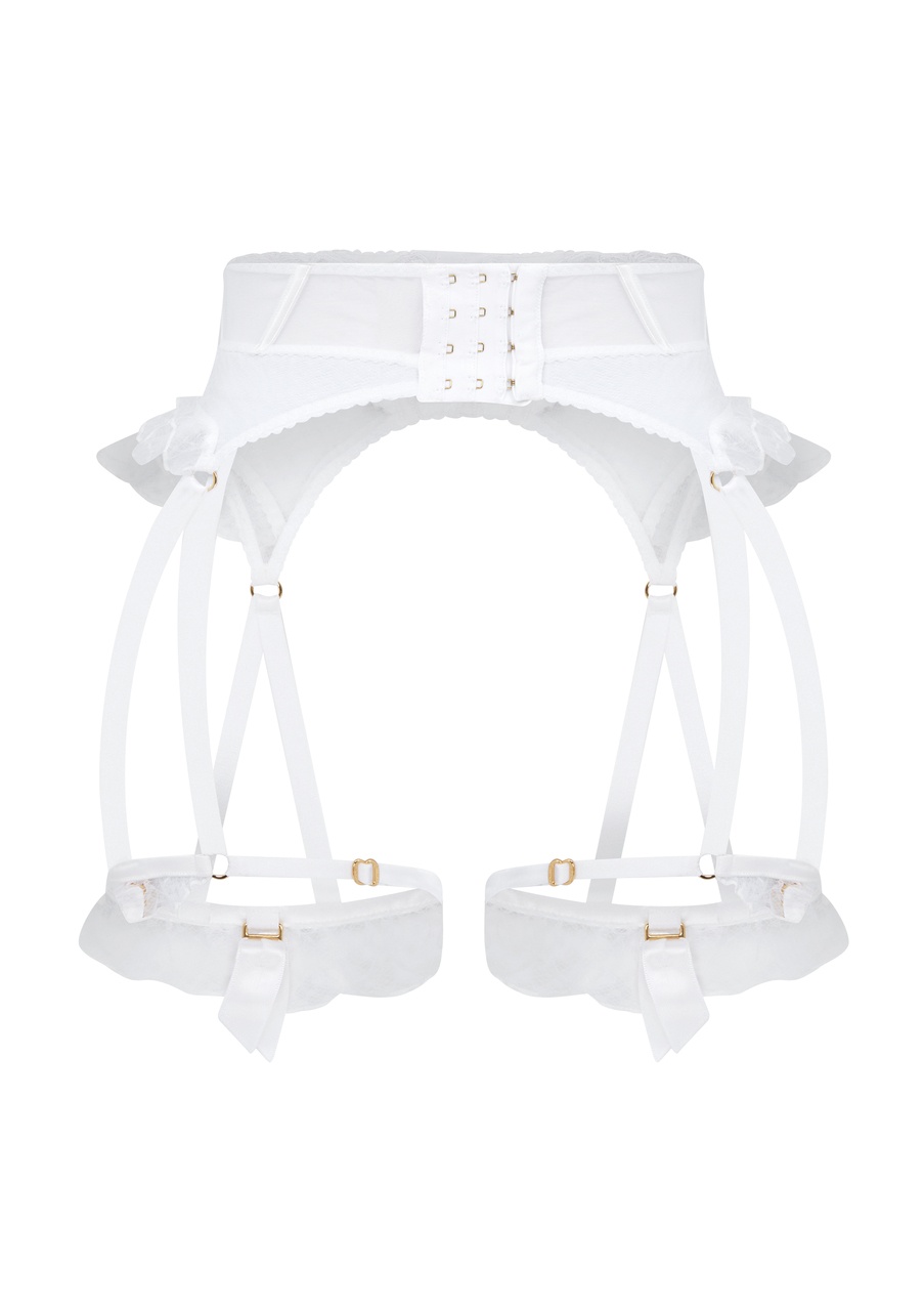 Белый пояс для чулок Rosia