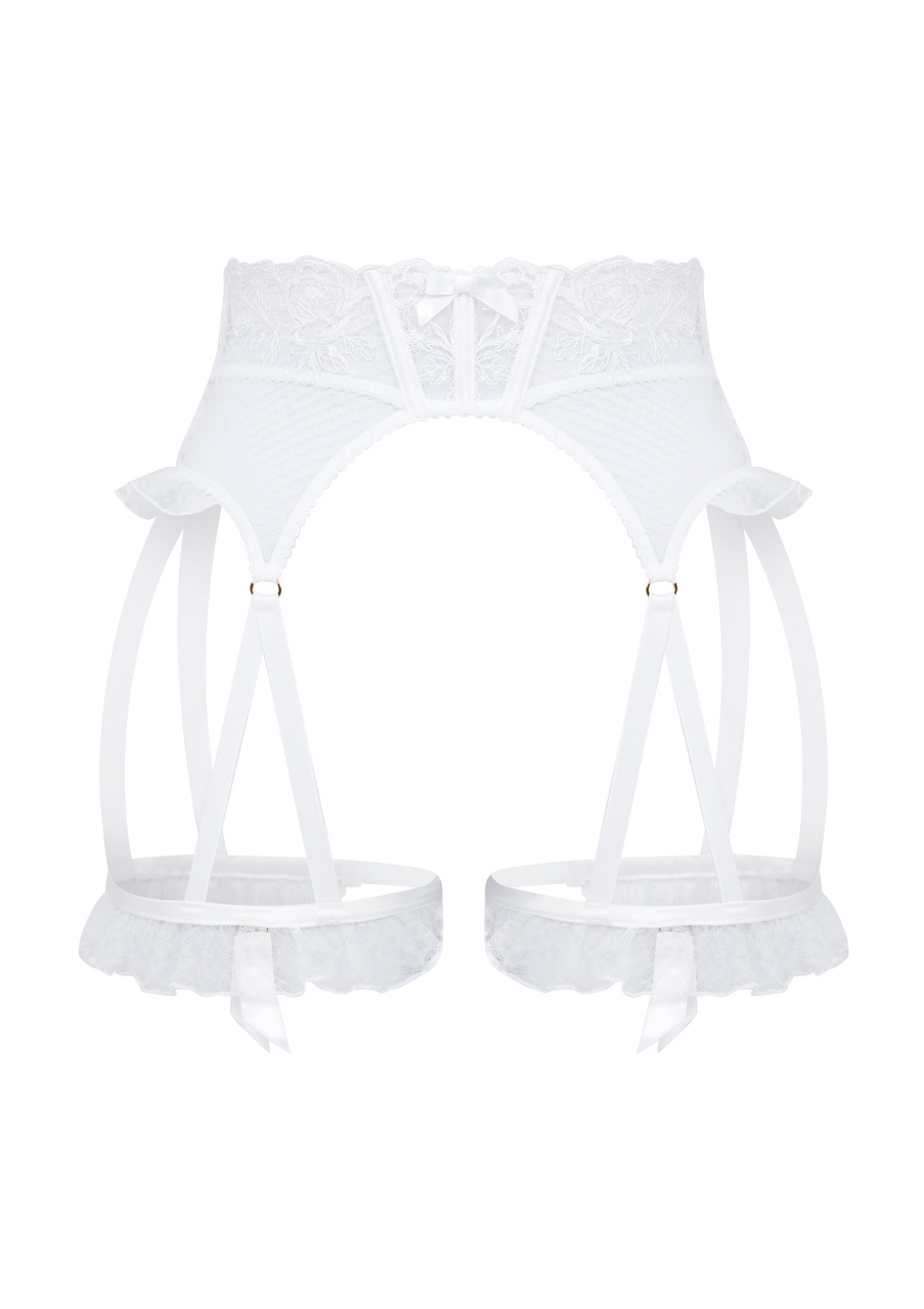 Белый пояс для чулок Rosia