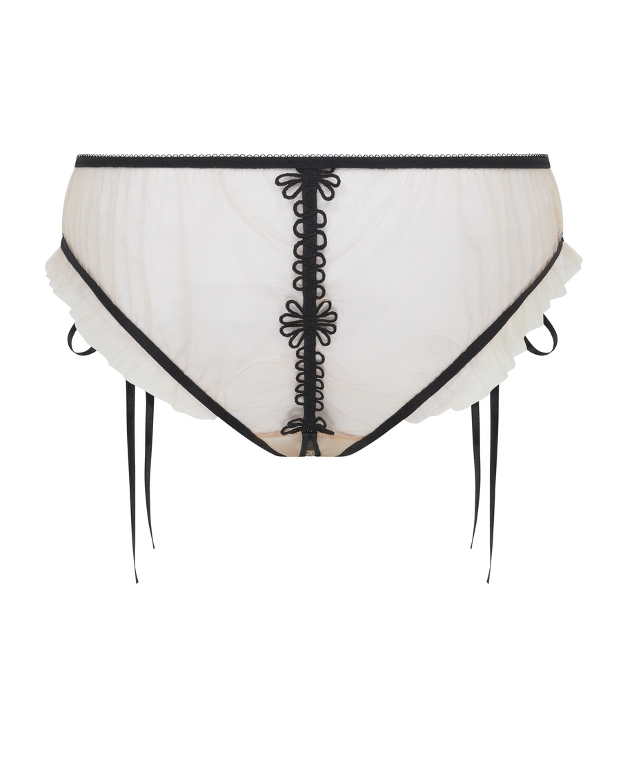 Черные прозрачные французские трусы Coletta