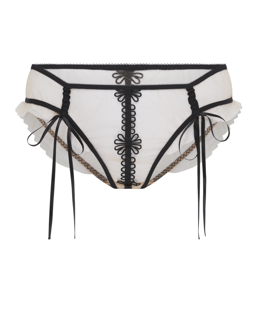 Черные прозрачные французские трусы Coletta