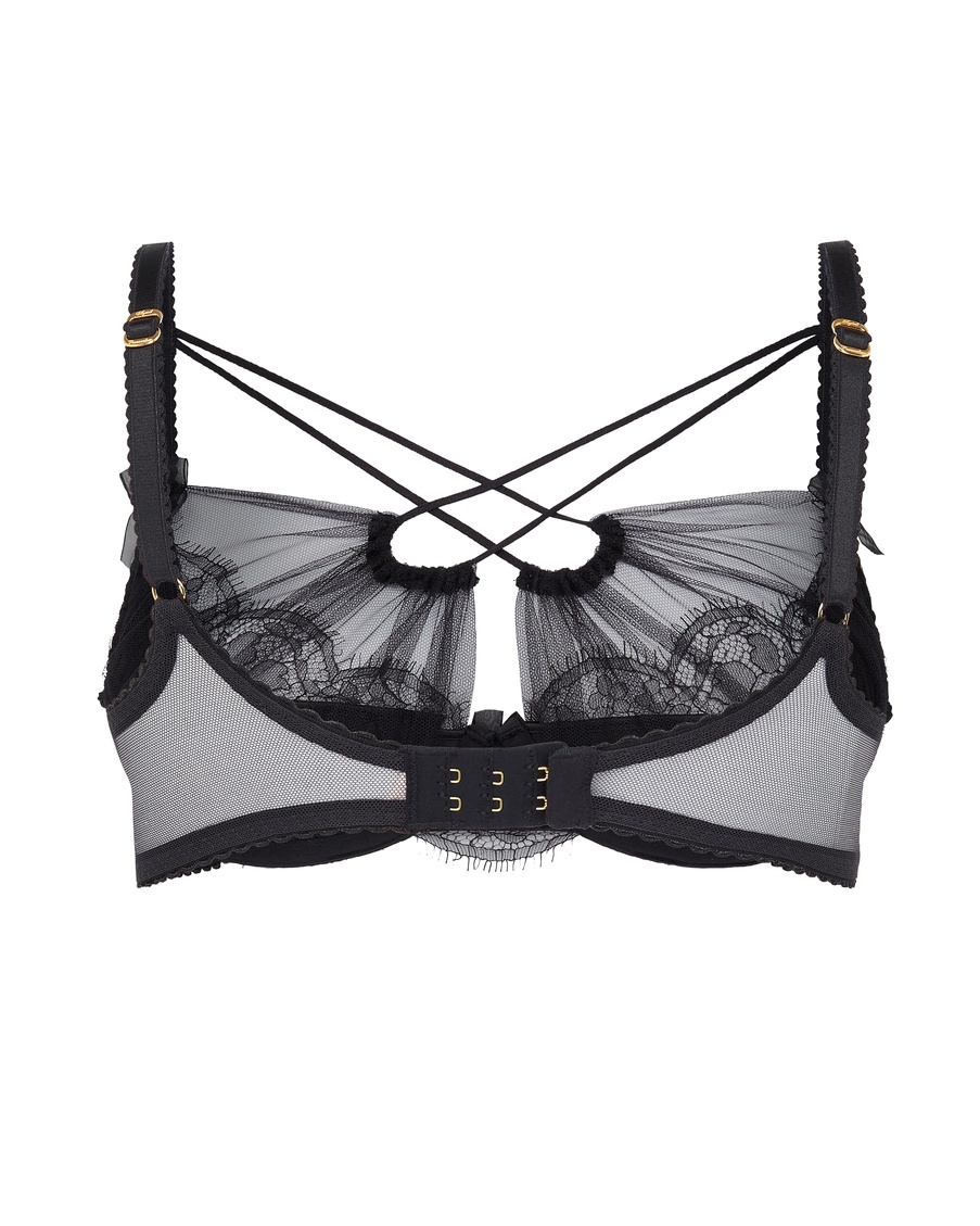 Черный бюстгальтер с декольтированной чашкой Halley