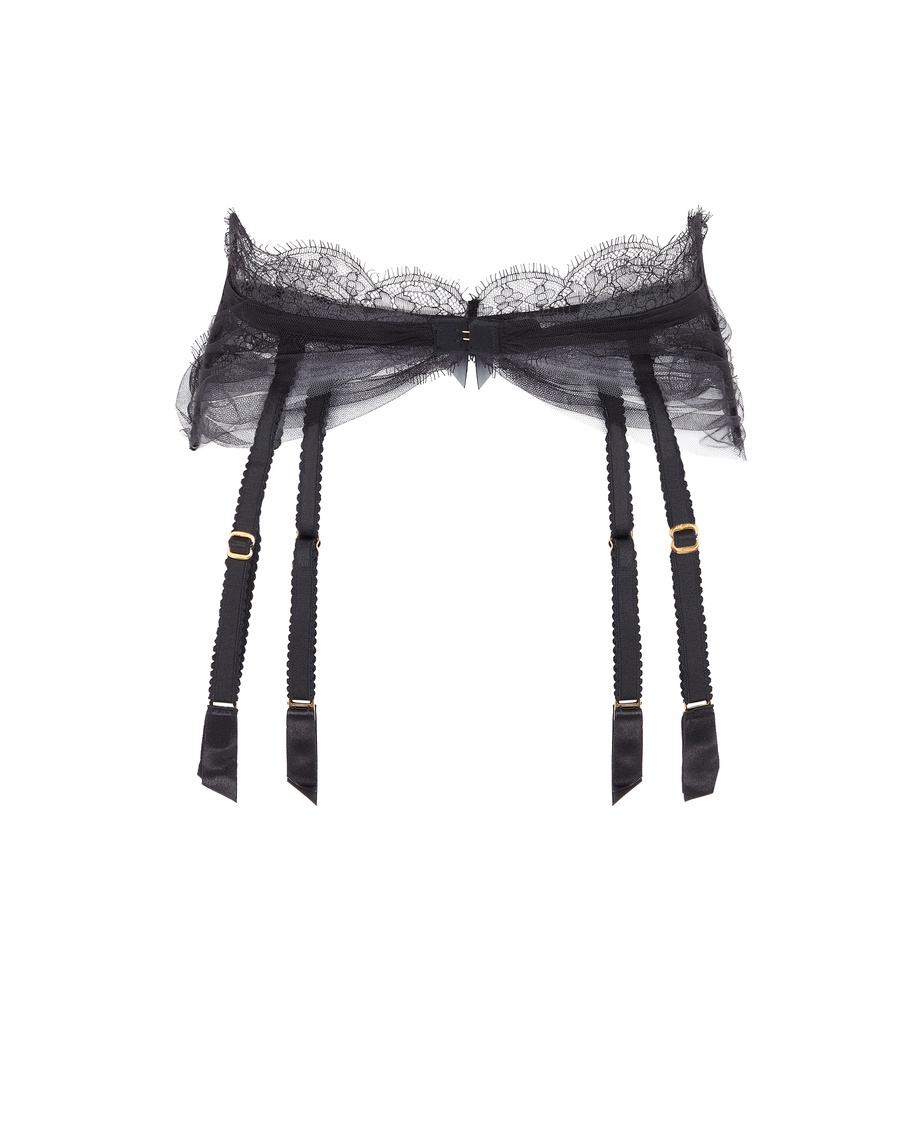 Черный пояс для чулок Halley