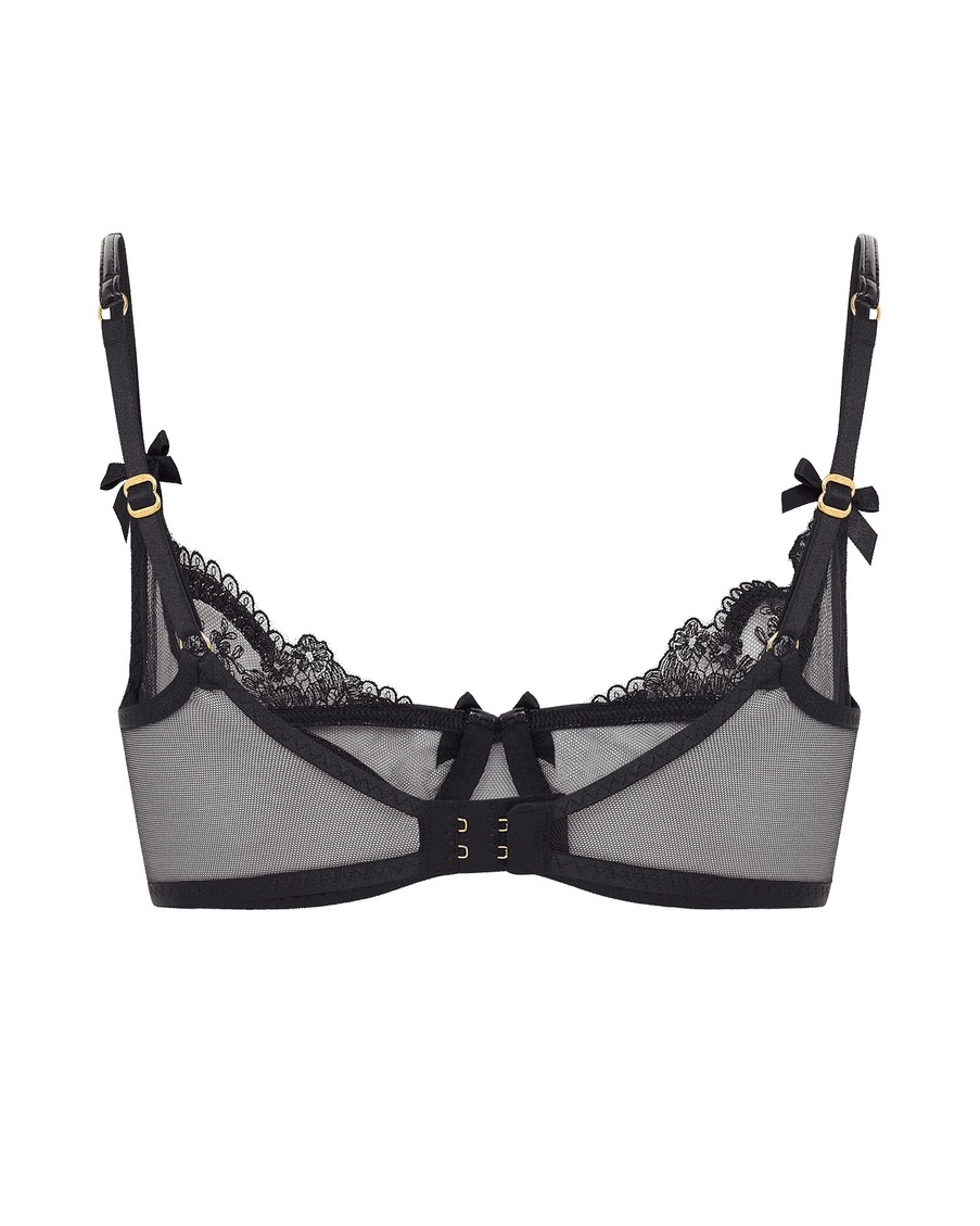 Черный бюстгальтер балконет Charlotia